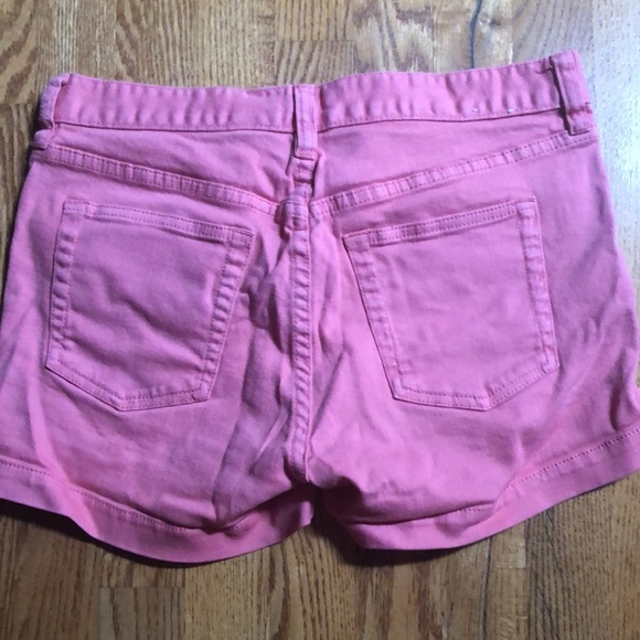J crew stretch pink denim shorts sz 0 - Picture 3 of 5